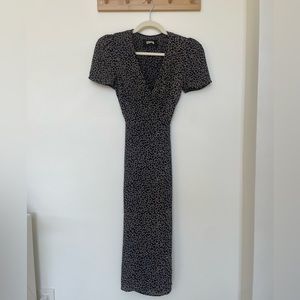 Flower Print Wraparound Tie Dress